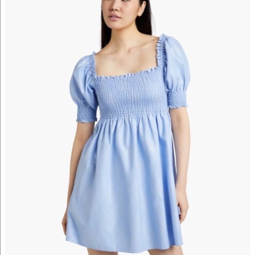 Hill House Athena Nap Dress • Light Blue Glitter • Size Extra Small (XS) • NWOT